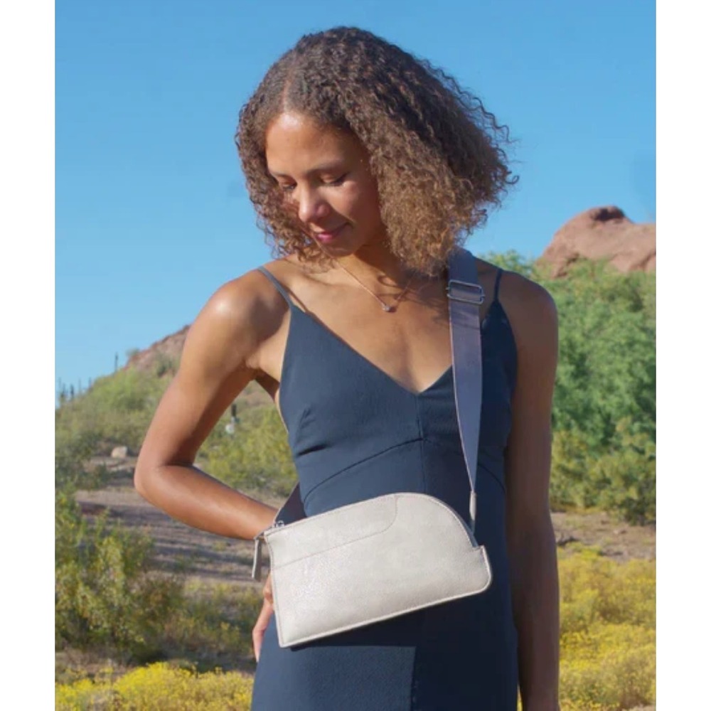 Save The Girls BFF Sling Bag RFID Touchscreen Phone Crossbody Grey